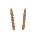 Velas torcidas café 18cm set de 2
