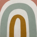 Cojín arcoiris pompones 45x45cm