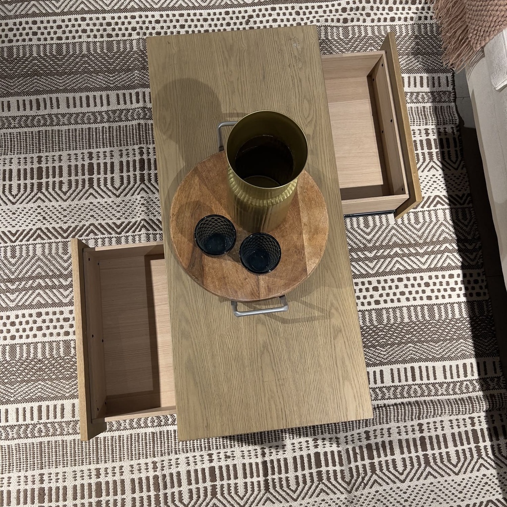 Mesa centro Philip 2 cajones