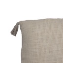 Cojín crudo tejido con borlas 45x45cm