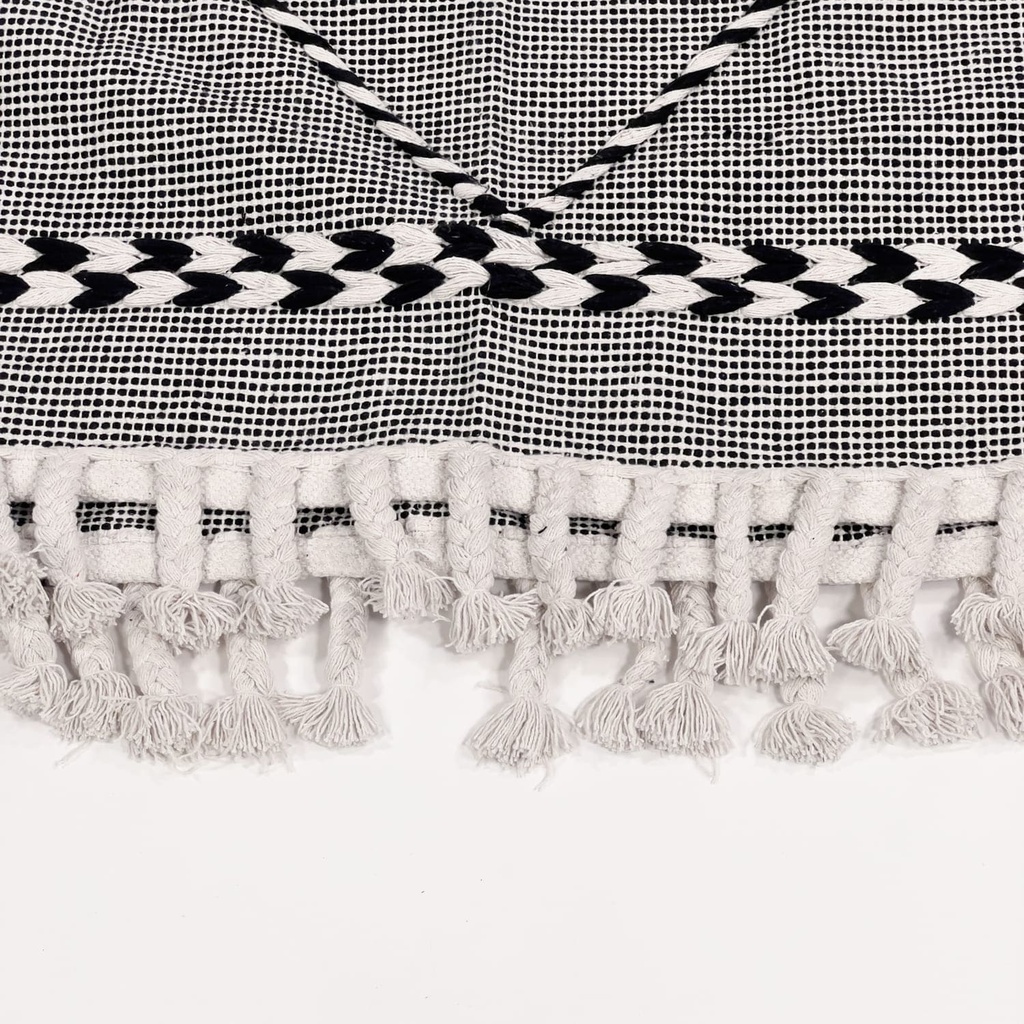 Alfombra Boho rombos BN 200x300cm