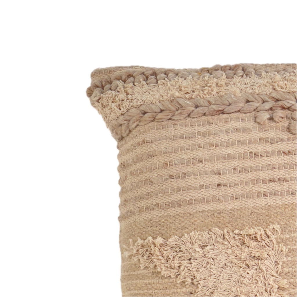 Cojín tejido neutro 45x45cm