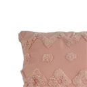 Cojín algodón textura rosa 45x45cm