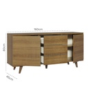 Buffet Salerno 2 puertas 3 cajones blanco