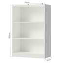 Librero Vercelli 3 niveles blanco