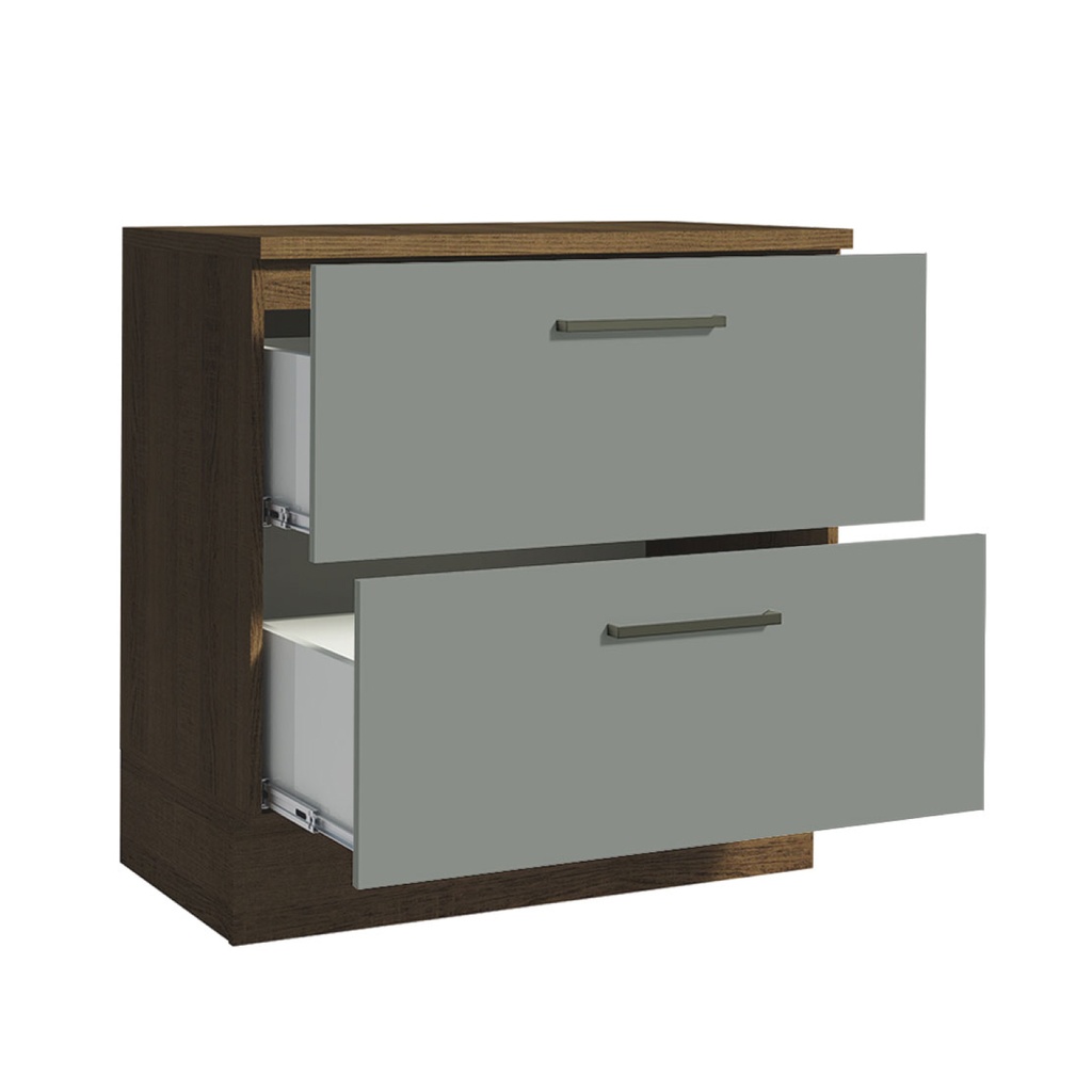 Base cocina Agata gris 2 cajones 80cm