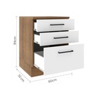 Base cocina Agata blanco 3 cajones 60cm