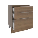 Base cocina Stella café 3 cajones 60cm