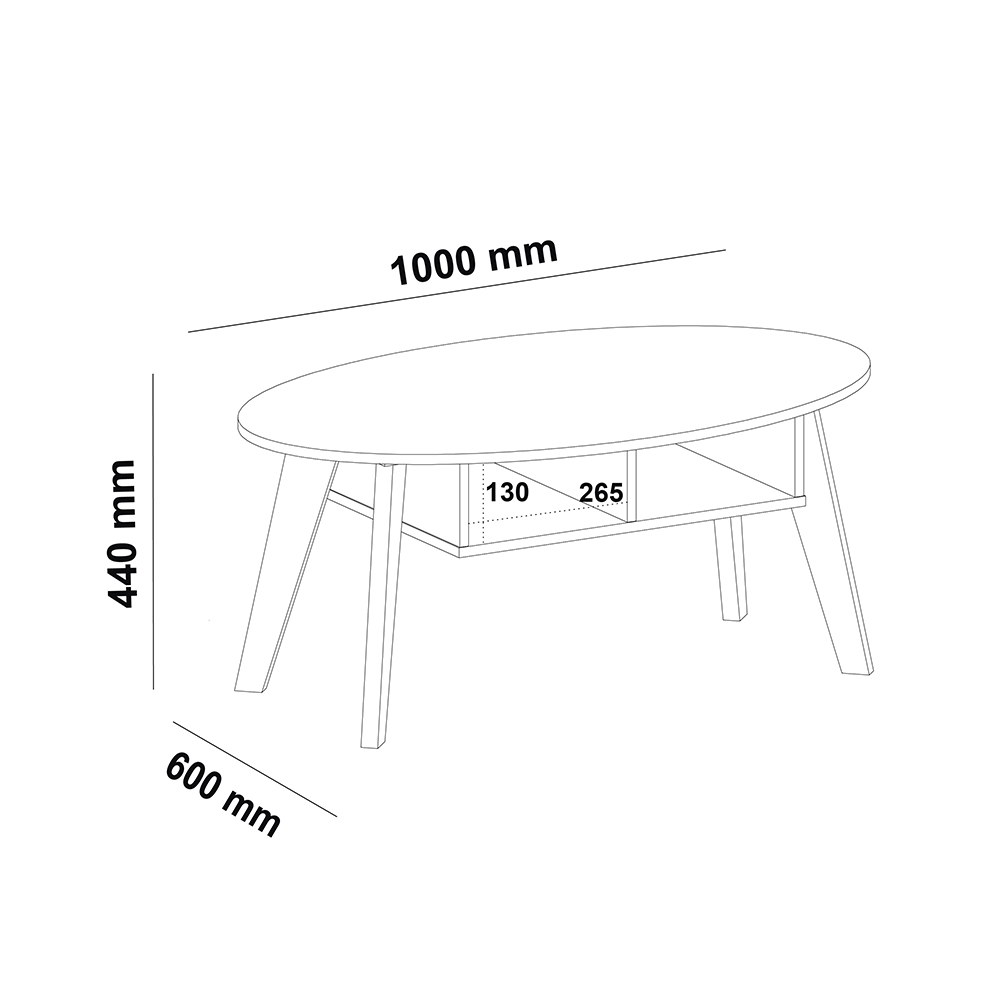 Mesa centro Diva blanco