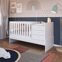 Cama Cuna Multifuncional sin auxiliar blanco