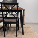 Juego Comedor 4 sillas Jackson café- negro