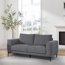 Sofá 2 cuerpos Smile gris oscuro