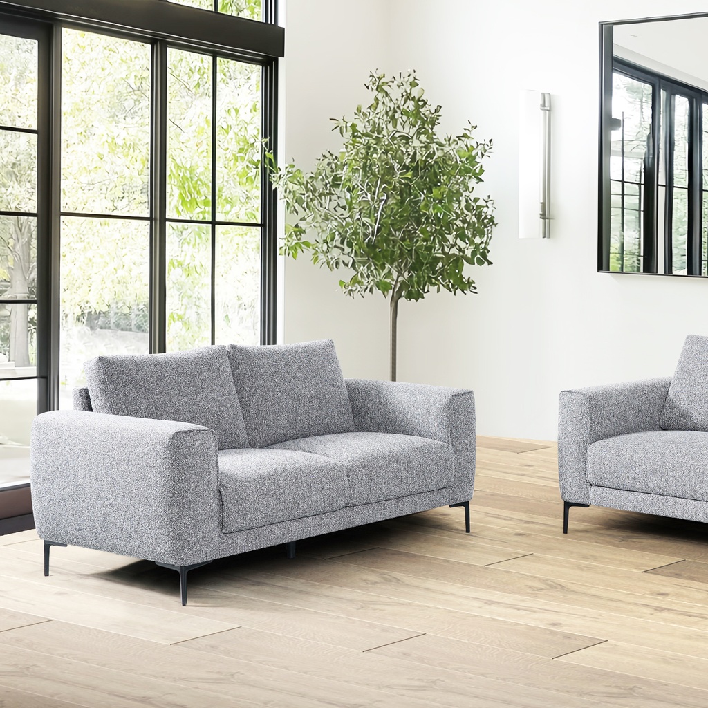 Sofá 3 cuerpos Smile gris claro 