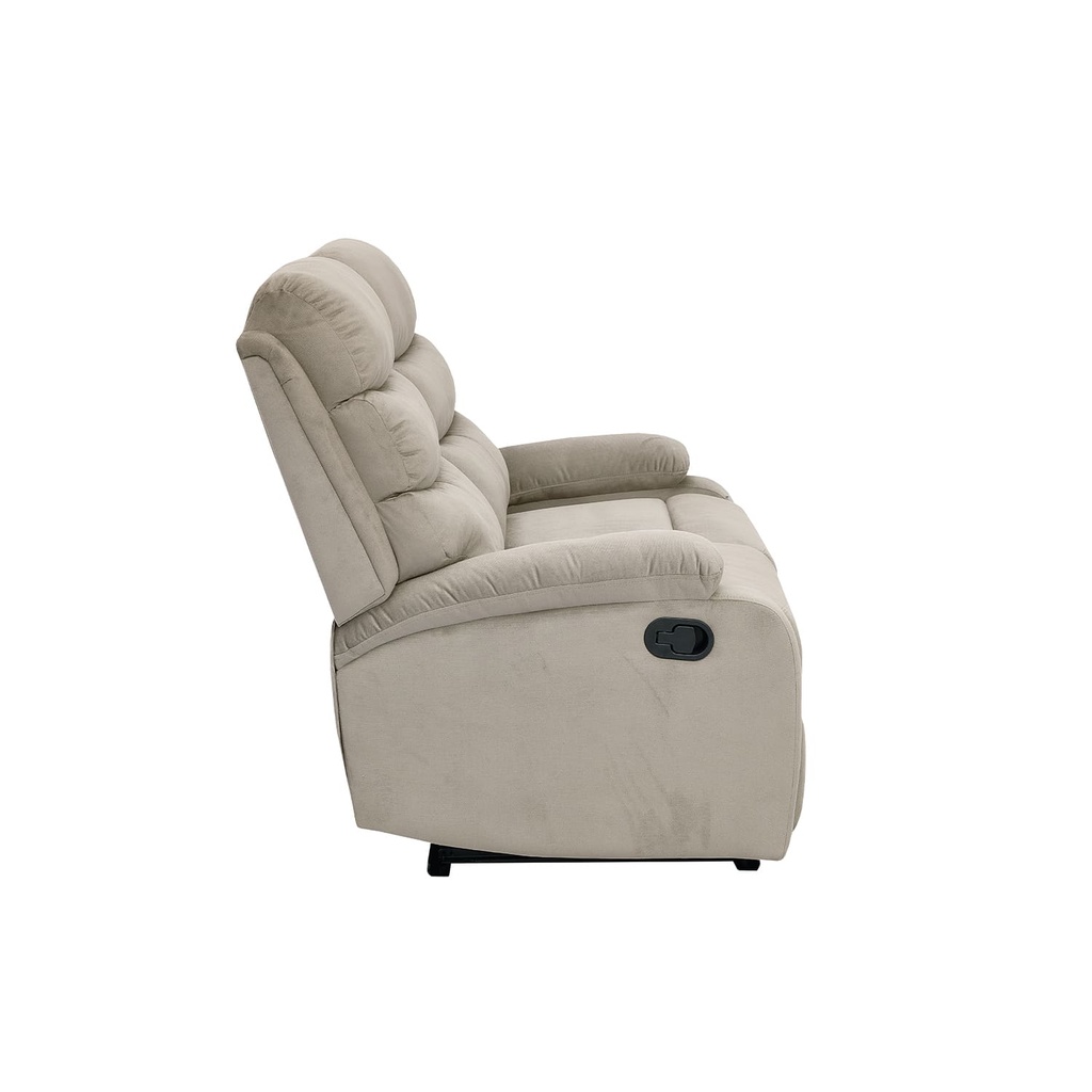 Sofá reclinable 2 cuerpos Logan gris claro 