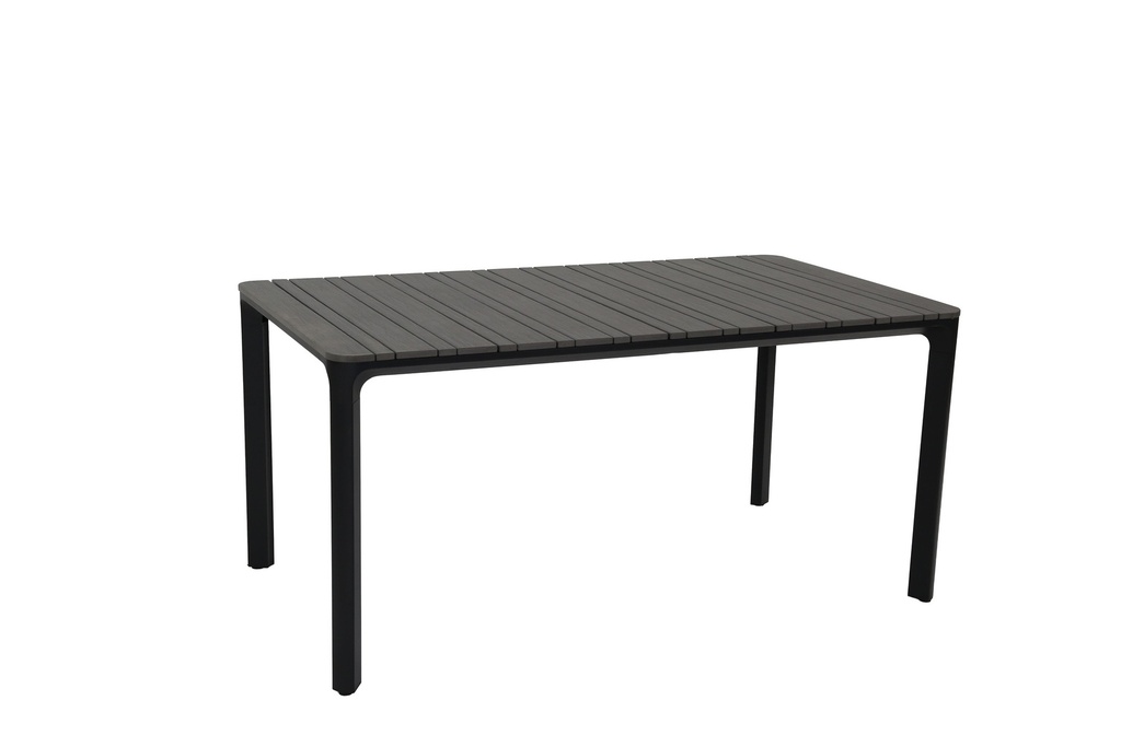 Juego comedor terraza 6 sillas Ely gris oscuro