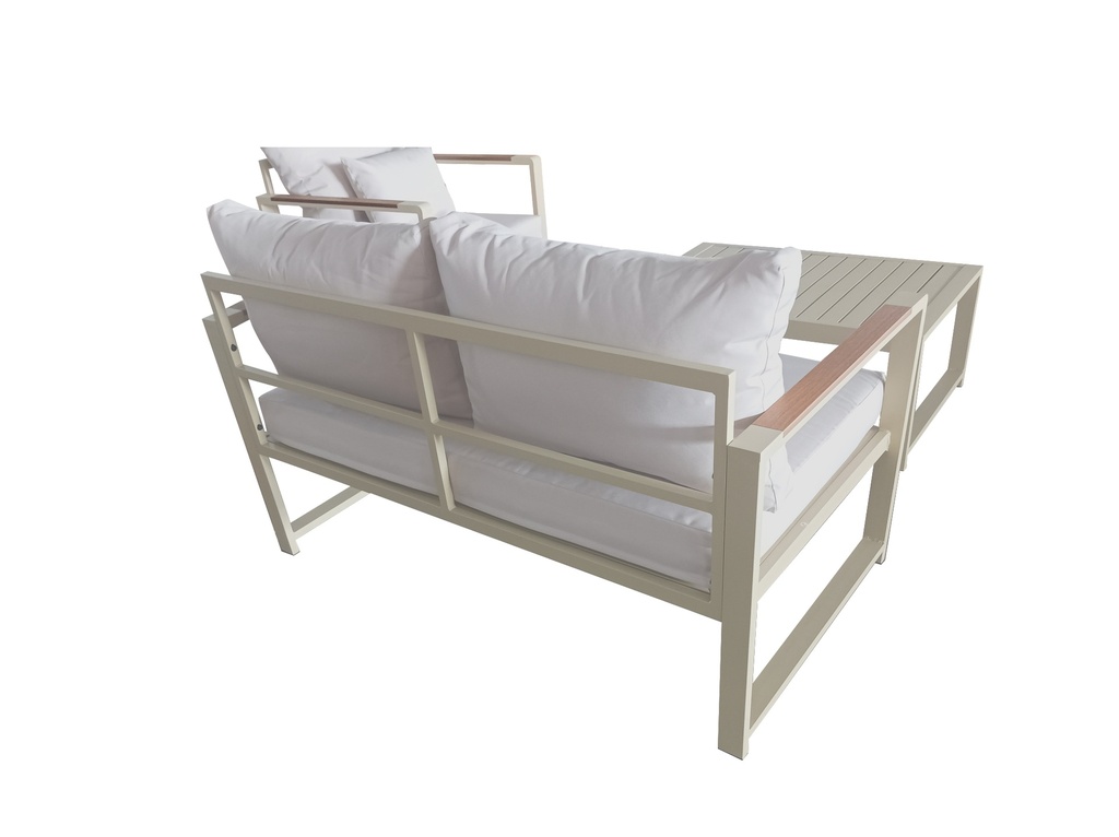 Juego living terraza Mykonos 2-1-1 beige
