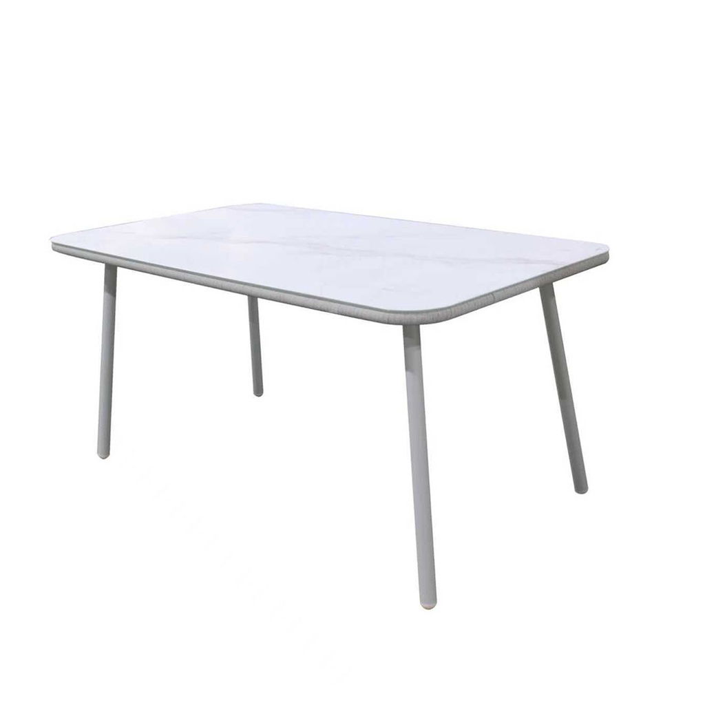 Juego comedor terraza 6 sillas Sylva blanco