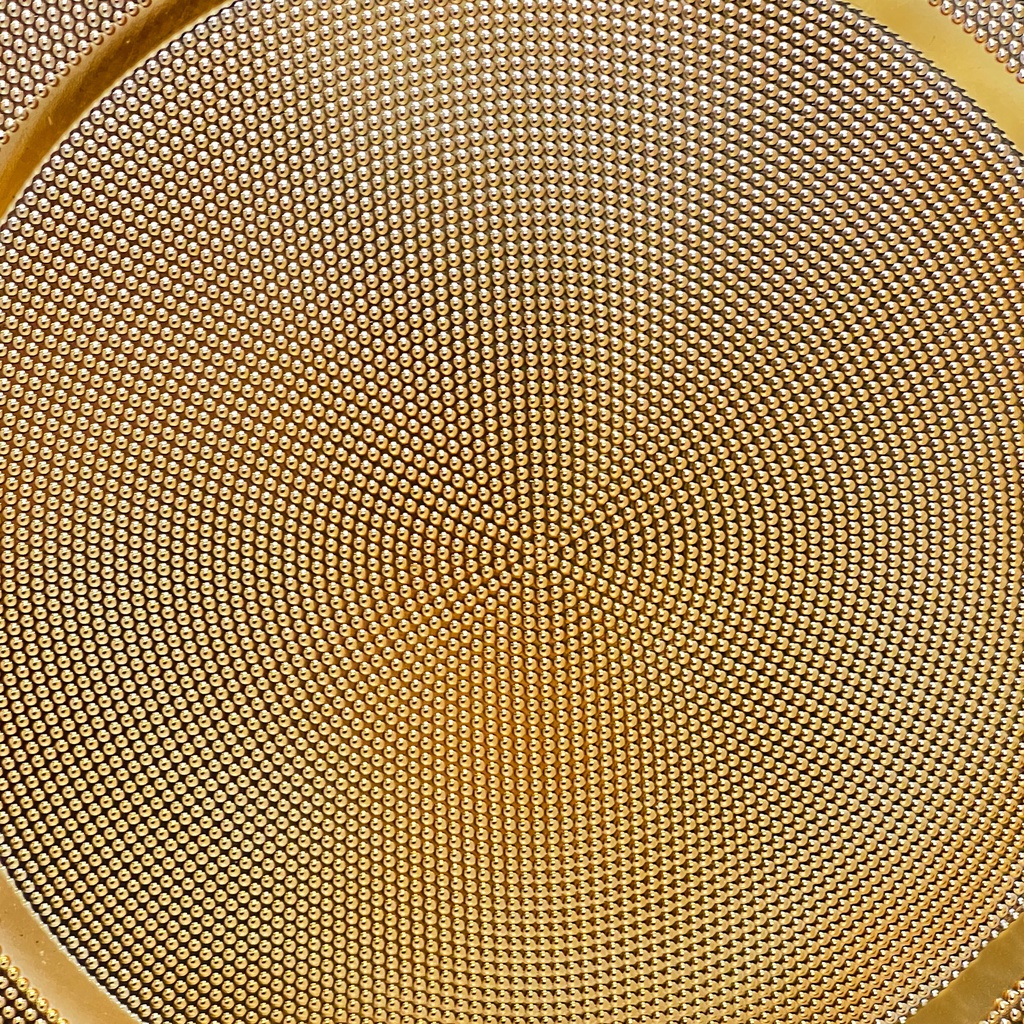 Plato melamina 33cm oro claro