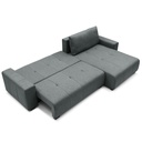 Sofa cama reversible seccional Essen gris oscuro