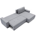 Sofa cama reversible seccional Essen gris claro