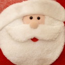 Cojín 43x43cm navidad viejo pascuero rojo