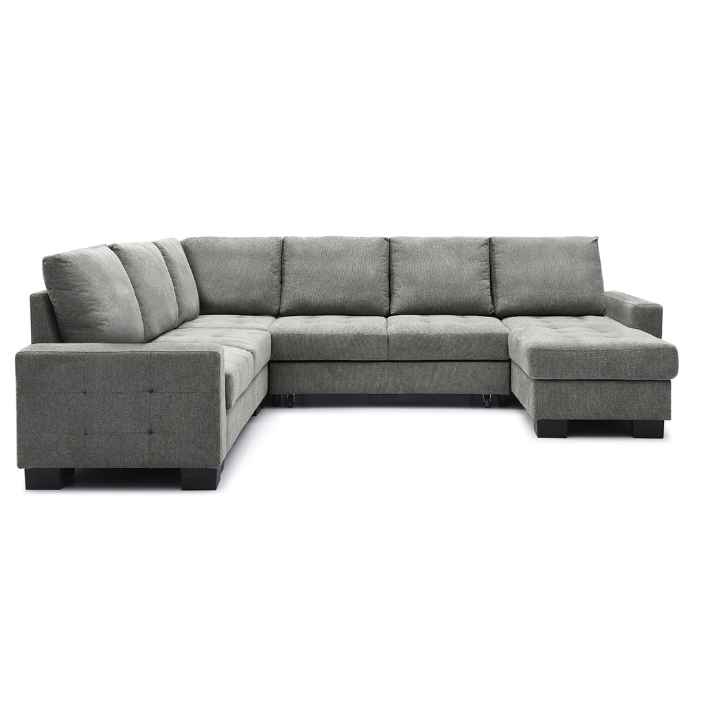 Sofa cama seccional Vilna gris oscuro 
