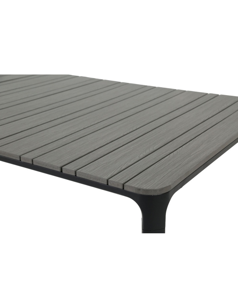 Juego comedor terraza 6 sillas Ely negro