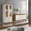 Vitrina 2 Puertas 2 Cajones Vidrio