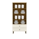 Vitrina 2 Puertas 2 Cajones Vidrio