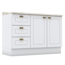 Base Cocina Americana 2 Puertas 3 Cajones 120cm