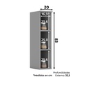 Aéreo especiero Americana gris 20cm