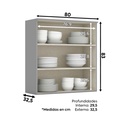 Aéreo cocina Americana gris 80cm