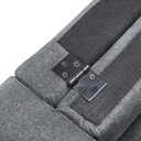 Sofá 2 cuerpos Maya gris