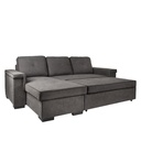 Sofá seccional Beatrice gris oscuro