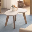 Mesa centro orgánica blanco