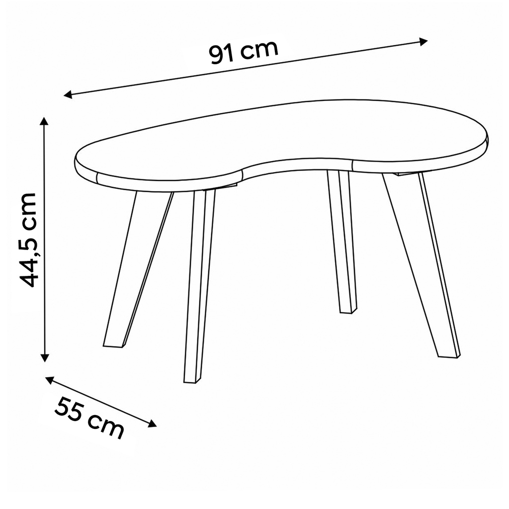 Mesa centro orgánica terracota