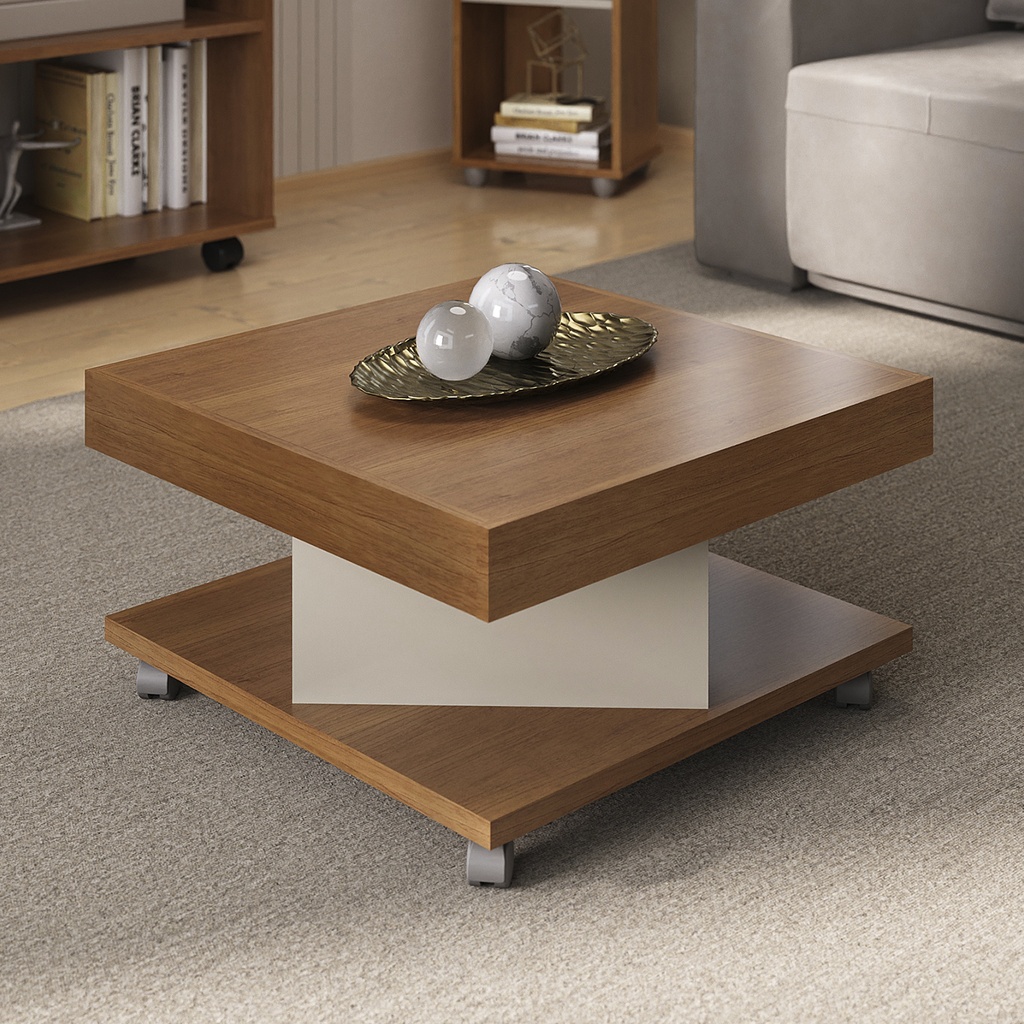 Mesa centro Sahara café-beige