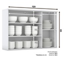 Aéreo cocina Americana blanco 120cm