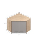 Aéreo esquinero cocina Amalia 80cm