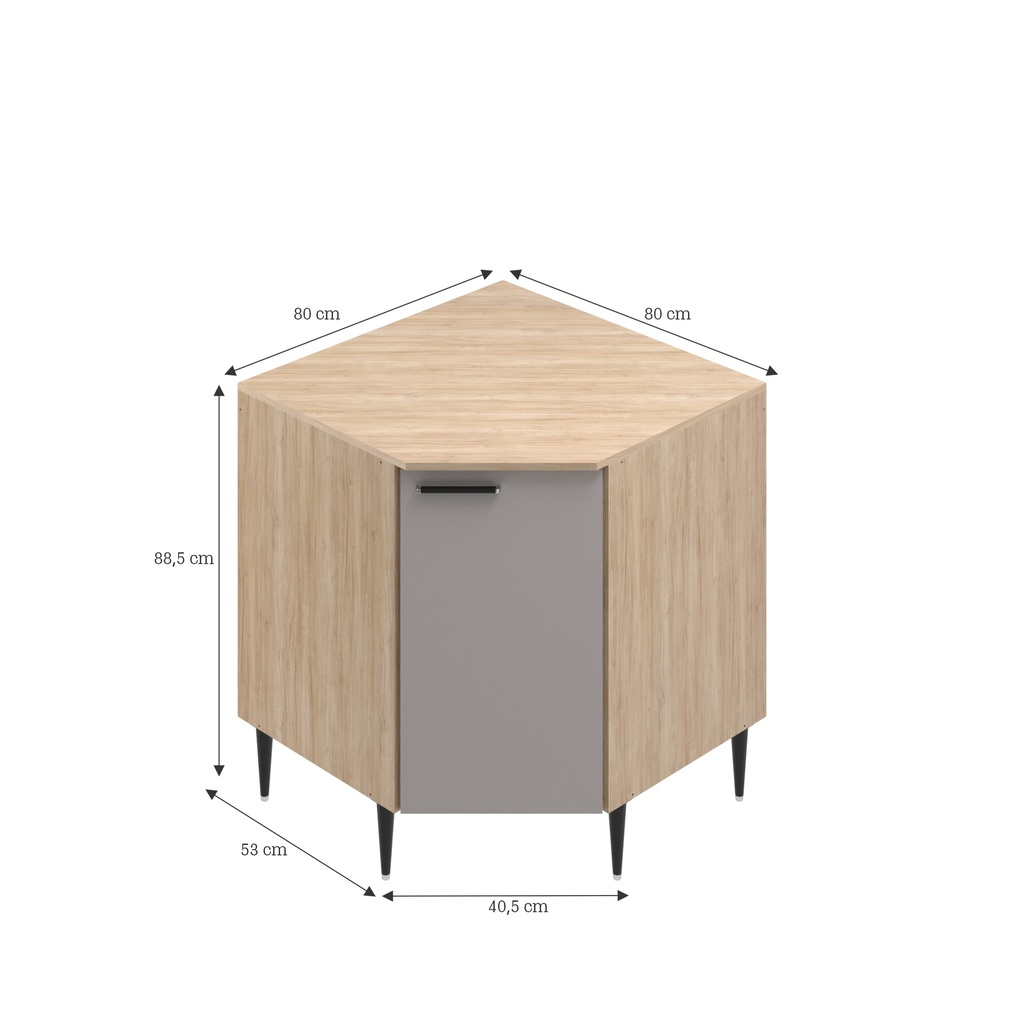 Base esquinero cocina Amalia 80cm