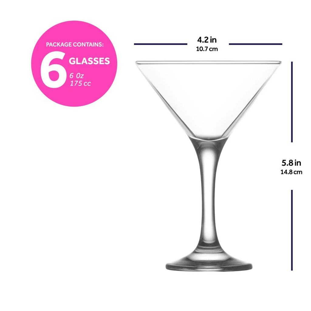 Copa Martini 175ml set de 6