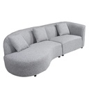 Sofá seccional Reims gris oscuro