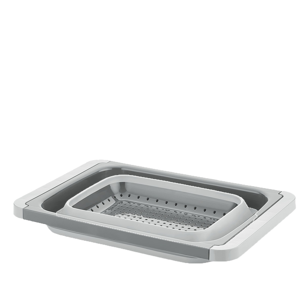 Colador plegable con asas 55x26cm gris