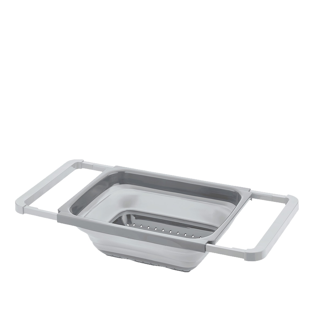Colador plegable con asas 55x26cm gris