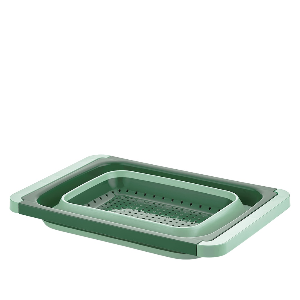 Colador plegable con asas 55x26cm verde