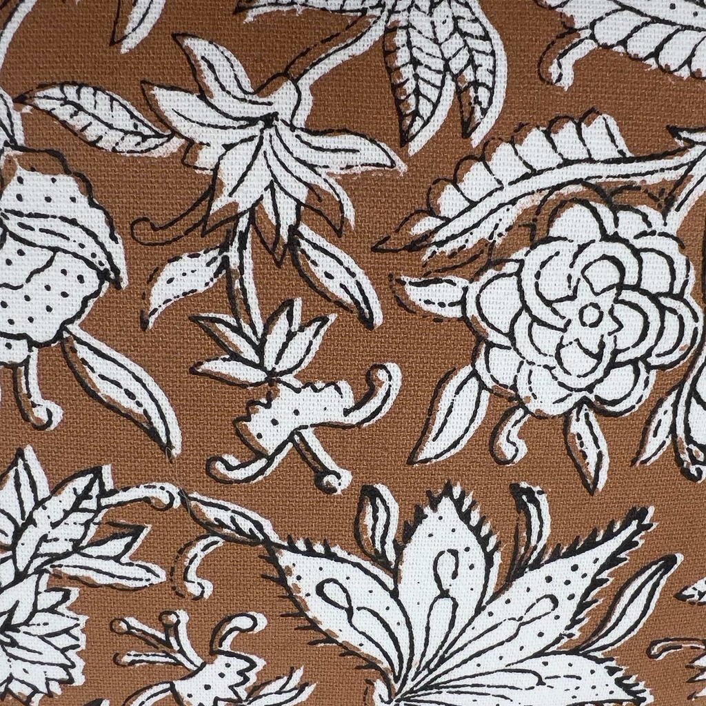 Cojín print flor ocre 45x45cm