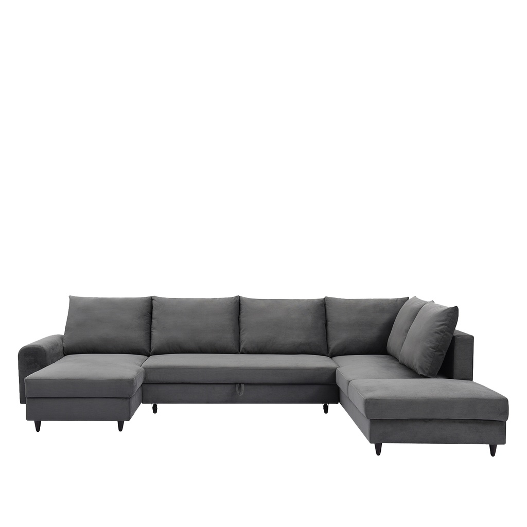 Sofá seccional Santino gris oscuro