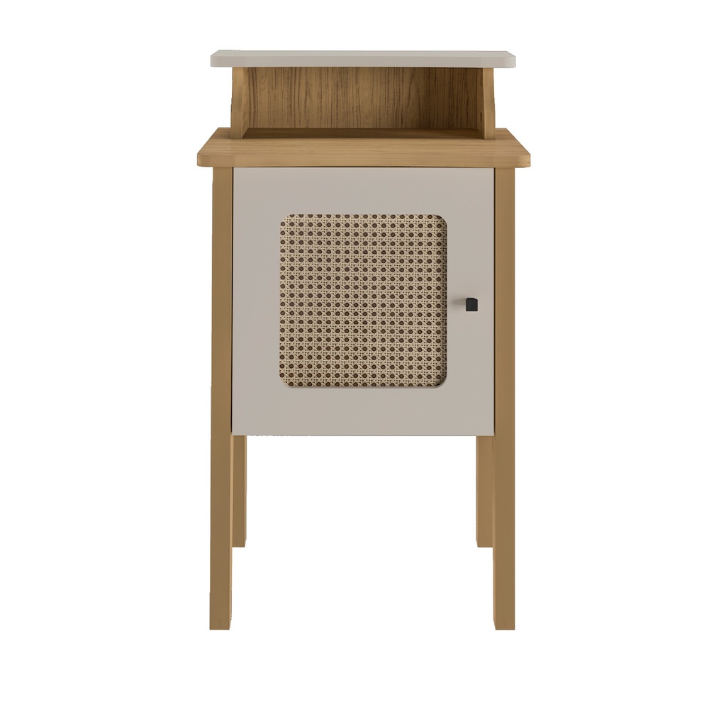 Mesa de apoyo Charlotte roble-blanco