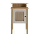 Mesa de apoyo Charlotte roble-blanco