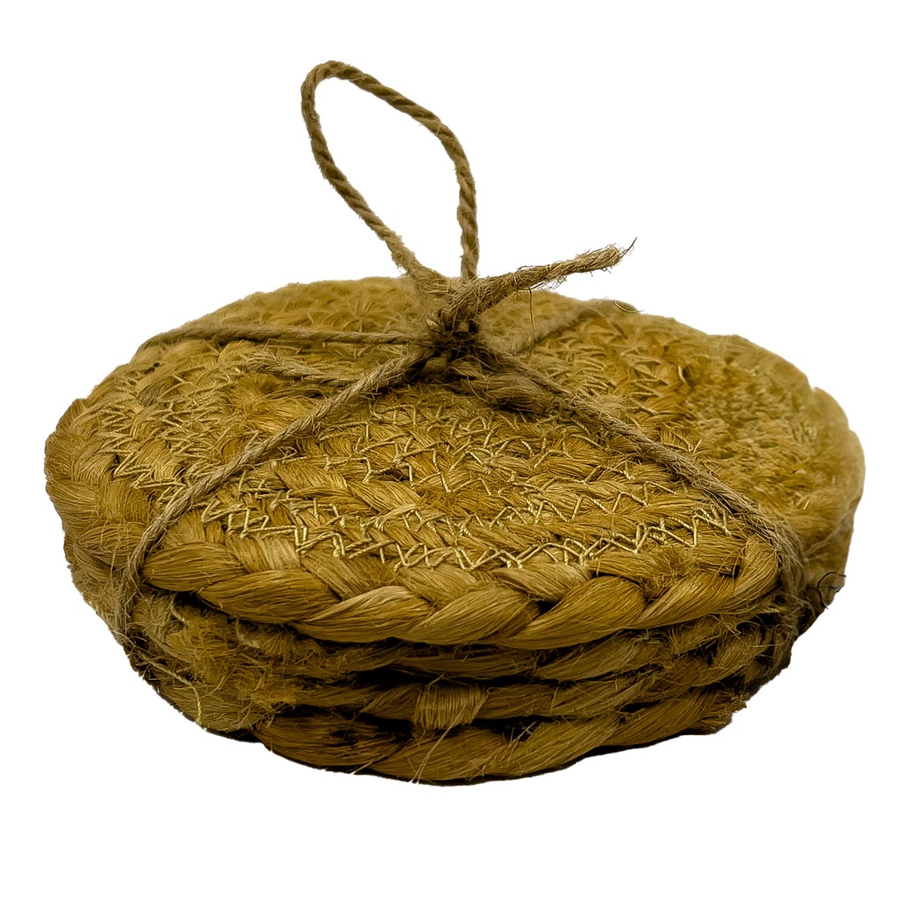 Set 4 posavasos yute 10x10cm